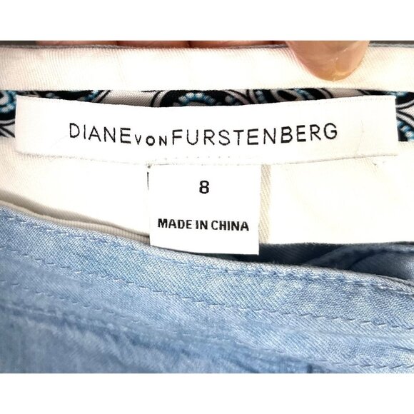 Diane Von Furstenberg flowy wide leg Katara pants sz 8 - Picture 7 of 10